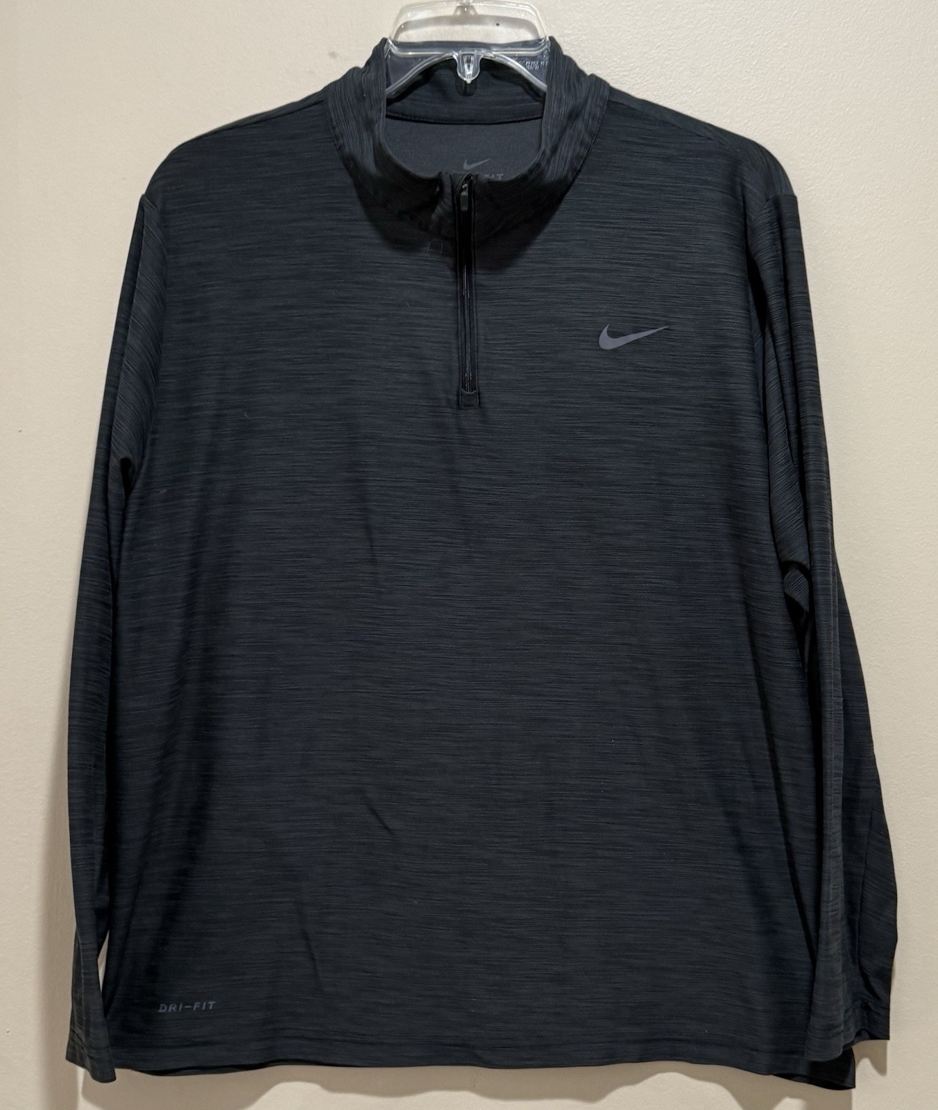 Nike Dri-FIT Men’s XL 1/4 Zip Long Sleeve Running Training Pullover Gray Black thumbnail 19