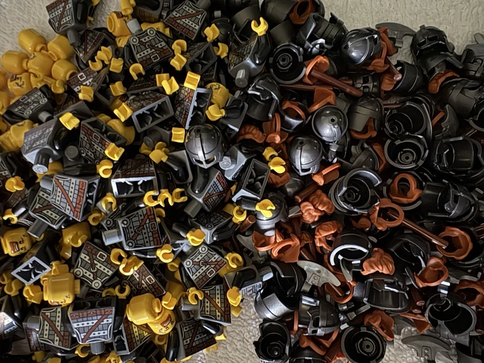 НОВЫЕ минифигурки LEGO замок викингов (лот из 5)!  Ручки для топора коричневые - Изображение 2 из 2