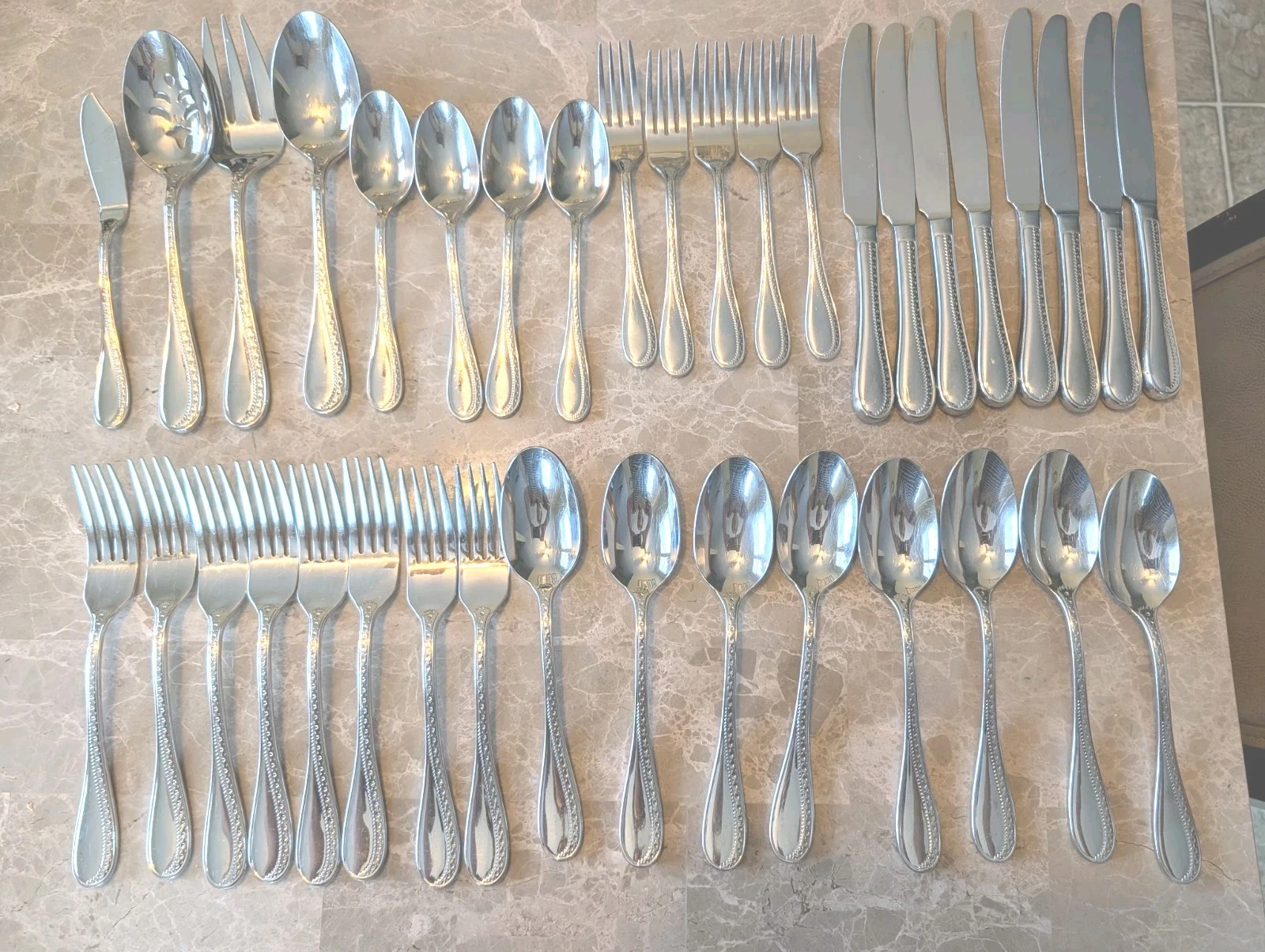 Ralph Lauren Lot Stainless Steel Silverware Spectator 37 Pieces