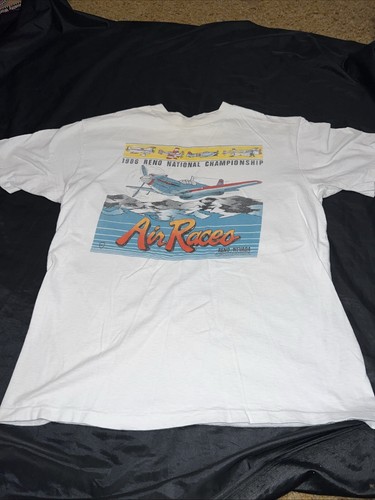 Vintage 1986 Reno National Championship Air Races Large Single Stitched