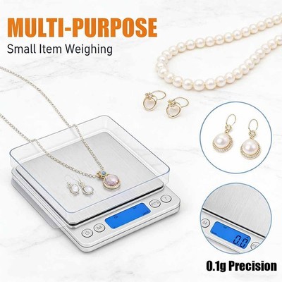 Digital Mini Pocket Scale Portable Jewelry Balance Gram Oz Herb Gold 1000g, 0.1g