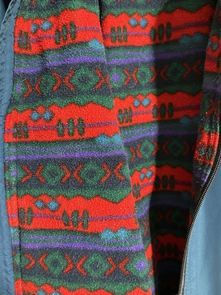 De colección. L.L. Chaqueta Bean 3 Seasons Años 80 Azteca Interior Vellón Azul Exterior Talla XXL Foto 3 de 4