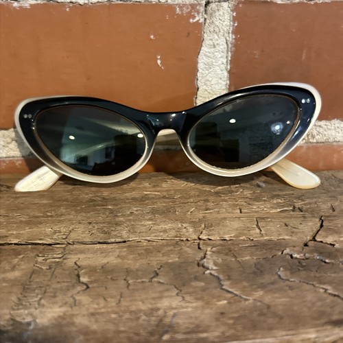 Vintage B & L Ray-Ban USA Sunglasses 1950's Cat Eye Polyanna Dark Brown Original - Picture 16 of 16
