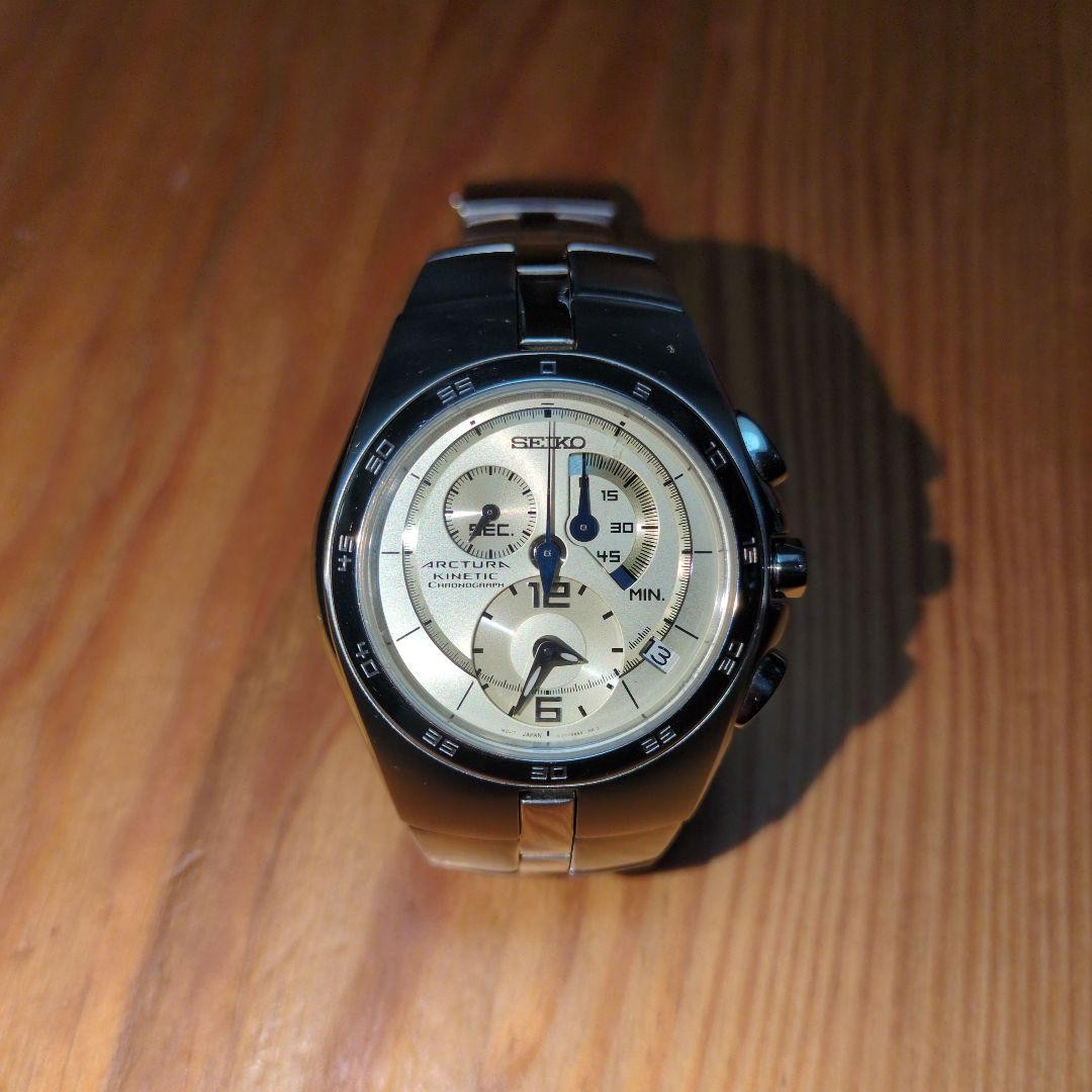 Seiko Arctura 7L22-0AF0 Chronograph Stainless Steel Date Kinetic