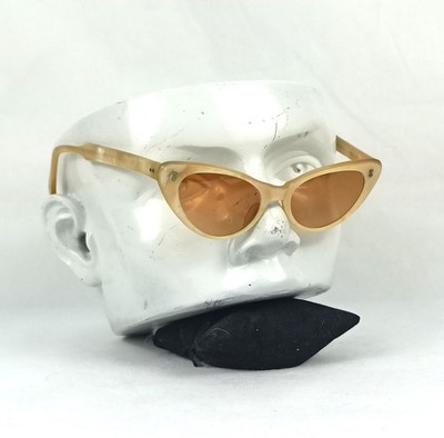 50s vintage FRANCETWEC フレンチ サングラス CATEYE Vintage Slim Cat Eye Seashell Sunglasses 50s France Rare Party