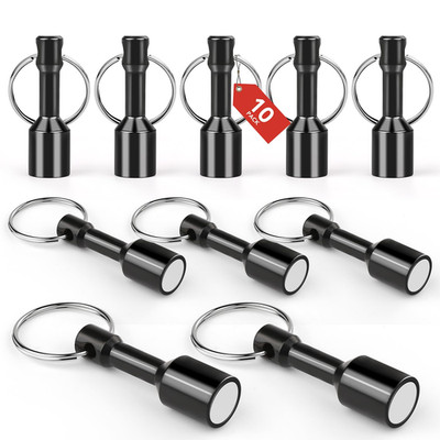 10 Pack Keychain Magnets for Testing Brass, Neodymium Pocket Keychain with Stron