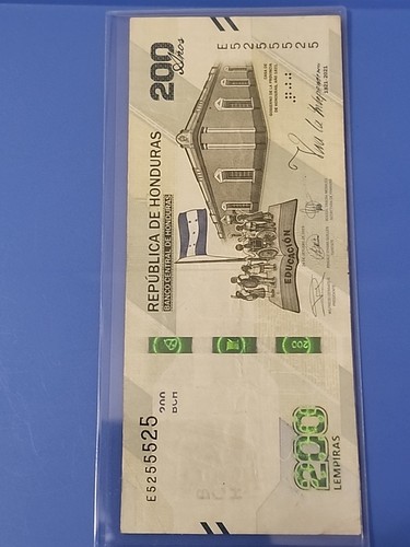 Honduras 200 Lempiras Series Radar And Binary Circulated Currency - Picture 3 of 4