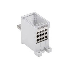 1 In 12 Out DIN Rail Terminal Blocks 250A Max Input Distribution Block White *vv