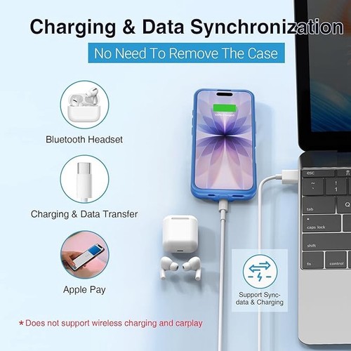 Funda Batería para iPhone 17,Realmente Potente 8500mAh Cargador Portátil Estuche... - Imagen 4 de 6