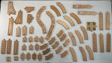 Huge Lot 55 Thomas Wooden Railway Train Tracks curved straight specialty split C