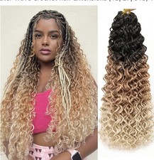 8pk GoGo Curl Crochet Hair 18inch Deep Wave Braiding hair Extensions 1B/27/613