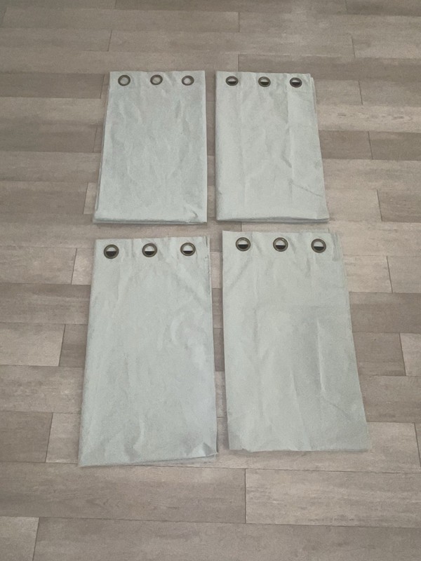 Light Grey Blackout Curtains - Set of 4 - 61” Tall x 34’’ Wide