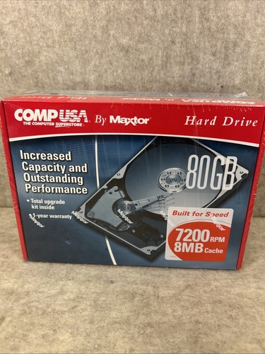 NOS Maxtor Hard Drive 80GB 7200 RPM 8MB Cache New Sealed