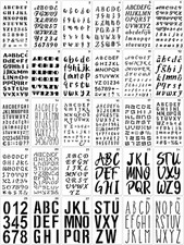30 Pieces Letter Stencils for Painting 4 X 7 Inch Alphabet Reusable Plastic Numb