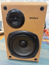 Sony SS-CCP1 2.0 Bookshelf Speakers Pair Wired Speaker 6 Ohm Light Brown Wood