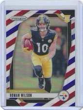 Roman Wilson 2024 Panini Prizm Red White & Blue Prizm #384 (RC) Steelers