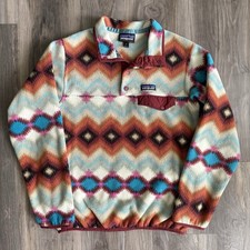 Patagonia Synchilla Snap-T Fleece Pullover Women  s Size S Timber Twist Aztec