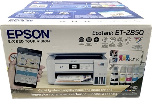 Epson - EcoTank ET-2850 All-in-One Supertank Tintenstrahldrucker - Weiß - Versiegelt