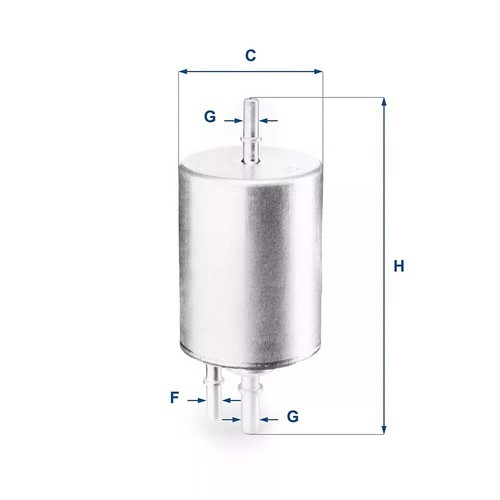 One New Fuel Filter In-Line H224WK 4F0201511E for Audi A4 2.0L l4 GAS DOHC 2005- - Picture 3 of 11