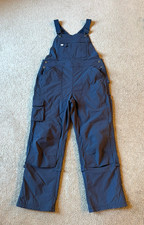 Duluth Trading Men's Navy Blue Fleece Lined Nylon Bibs Overalls - Size M x 31