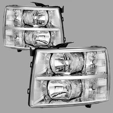 Replacement Headlamps For 2007-13 Chevy Silverado 1500 2500 3500 Headlights