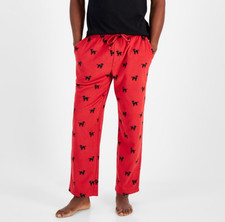 Club Room Mens Fleece Pajama Pants in Red Black Combo Size XXL
