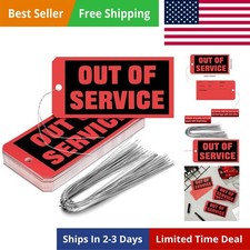 Out of Service Tags 6.22 x 3.15 Inches Maintenance Required Red Tags with 12 ...