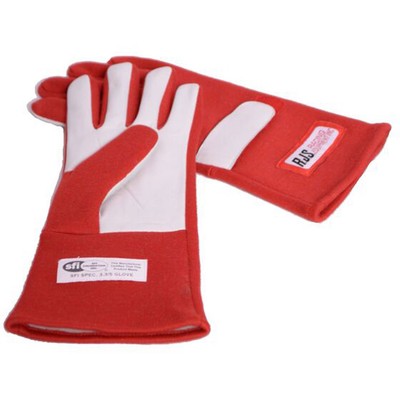 RJS Racing Equipment 600010405 Double Layer Nomex Racing Gloves Large Red