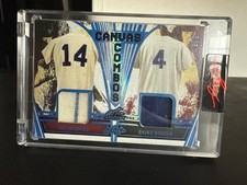 2023 Leaf Art of Sport Canvas Combos memorabilia card featuring Gil Hodges and D