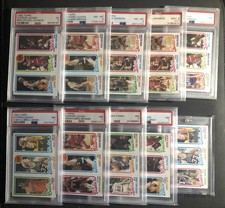 Complete 1980 Topps Set w/PSA BIRD MAGIC ERVING+Pinups. All Cards Sleeved/loaded