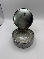 Stanford Vintage Shaving Mirror With Glass Dish Ashtray Crystal Mirror Duo