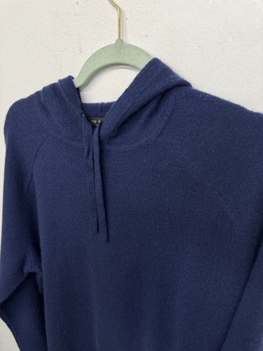 Rag & Bone Men’s Cashmere Hoodie Pullover Navy Large New $525 - Picture 1 of 16