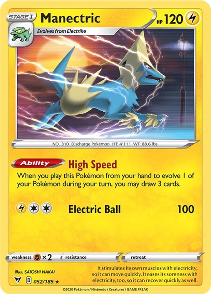 Pokemon - Manectric - [SWSH04 - 052/185 Near Mint]