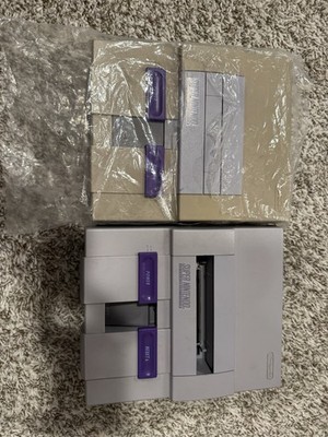 Lot of 2 OEM Super Nintendo SNES Consoles WORKS w/ VIDEO ISSUES Parts or Repair