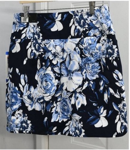 Pantalón Corto S.C. & CO. 360 Grados Control Abdomen Mujer Talla M Elastizado Azul Marino/Floral - Imagen 5 de 6