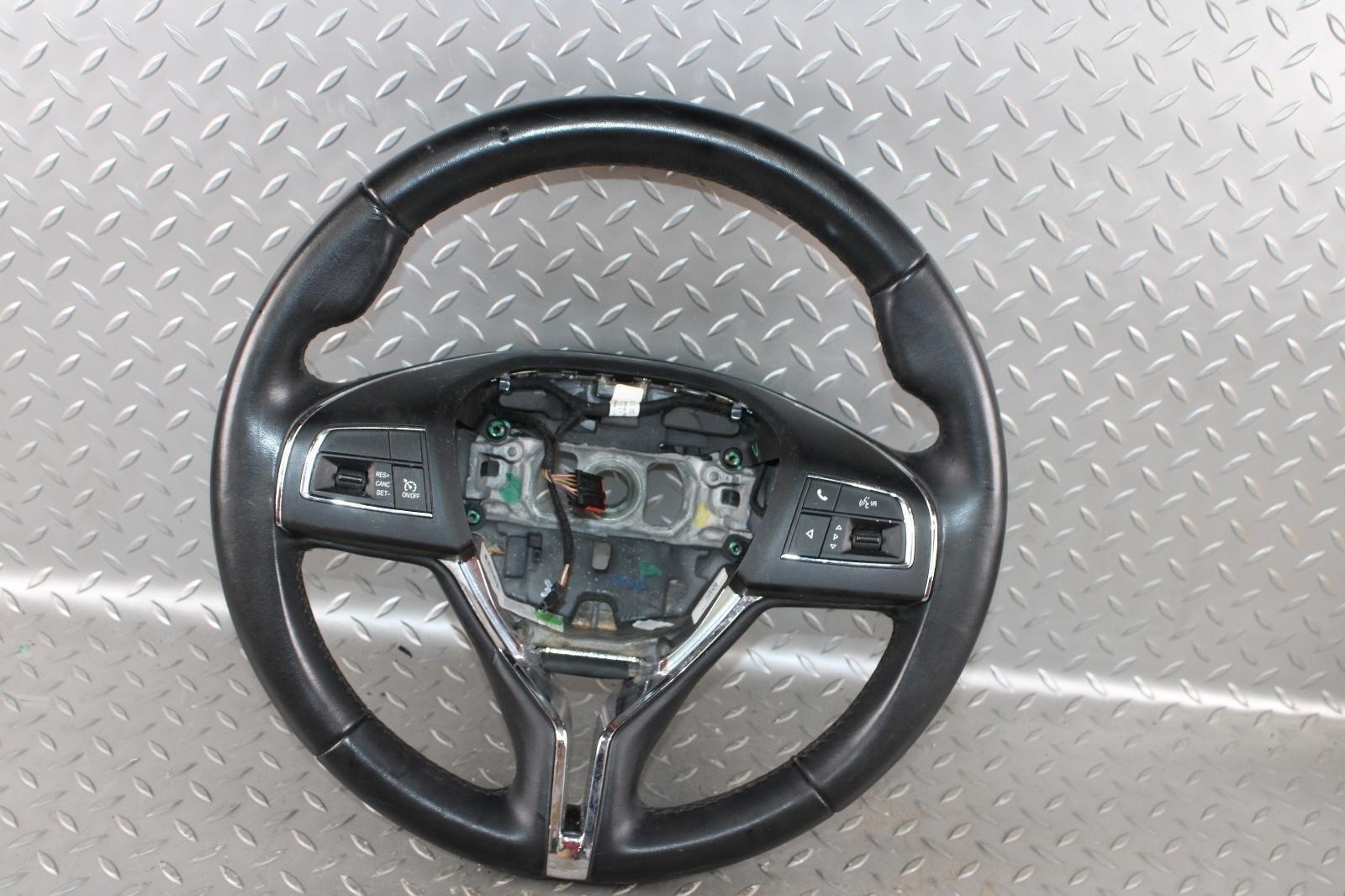 14-17 GHIBLI Black Leather Steering Wheel Chrome Trim Radio Cruise Factory OEM