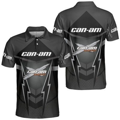 NEW! Custom Name Can-am Team Black Polyester Men s Fan Gift Shirt All Size S-5XL