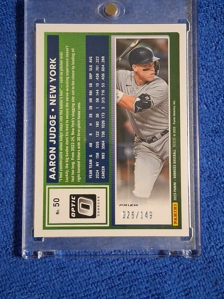 Panini Donruss Optic Aaron Judge #50 Flex Prizm 2025/149 Foto 3 de 3