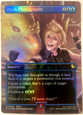 MTG Flash Photography (Borderless Foil) Commander: Final Fantasy