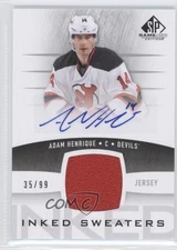 2013-14 SP Game Used Edition Inked Sweaters /99 Adam Henrique #IS-AH Auto