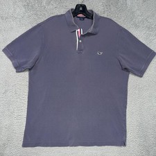 Vineyard Vines Shirt Men's Size Medium Gray Pique Polo Whale Embroidered Logo