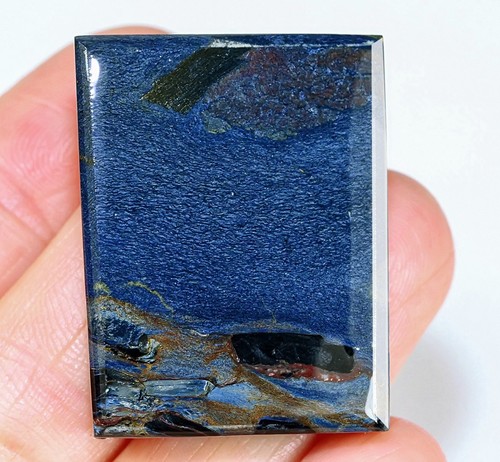 Sun Color Without Fire 65Ct Blue Fire Golden Bi Color Rectangular Pietersite Facet Namibia ...
