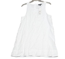 New J Crew Dress Womens Medium Maxine White 100% Linen Maxine Lined Summer BY820