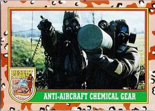 1991 Desert Storm 71 Anti-Aircraft Chemical Gear Topps Trading Card CC TC