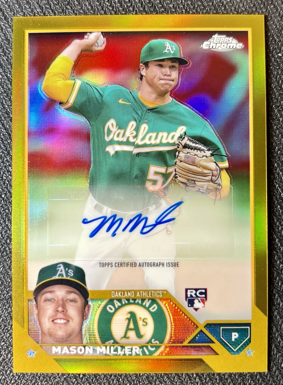 2023 Topps Chrome Update Mason Miller Gold Rookie Auto /50 #AC-MMI