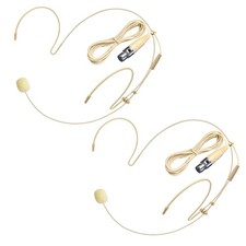 2 Pack Headset Microphone for Singing Double Over Ear Earset 4 Pin Mini XLR T...