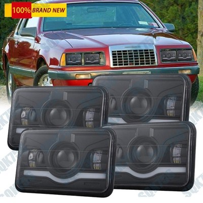 DOT 105W 4pc 4x6'' LED Headlight Hi/Lo DRL for Chevy C10 C20 Camaro C4500 Kodiak