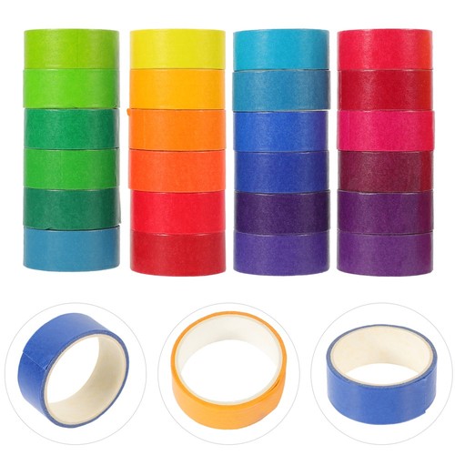 24 Rolls DIY and Paper Tape Scrapbooking Washi Solid Color Tapes