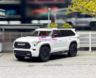 CM 1:64 White Sequoia Full Sized SUV ORV Sports Model Diecast Metal Car