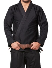 Martial Sports Essential Kids Brazilian Jiu Jitsu Gi Uniform - Black - Free Belt